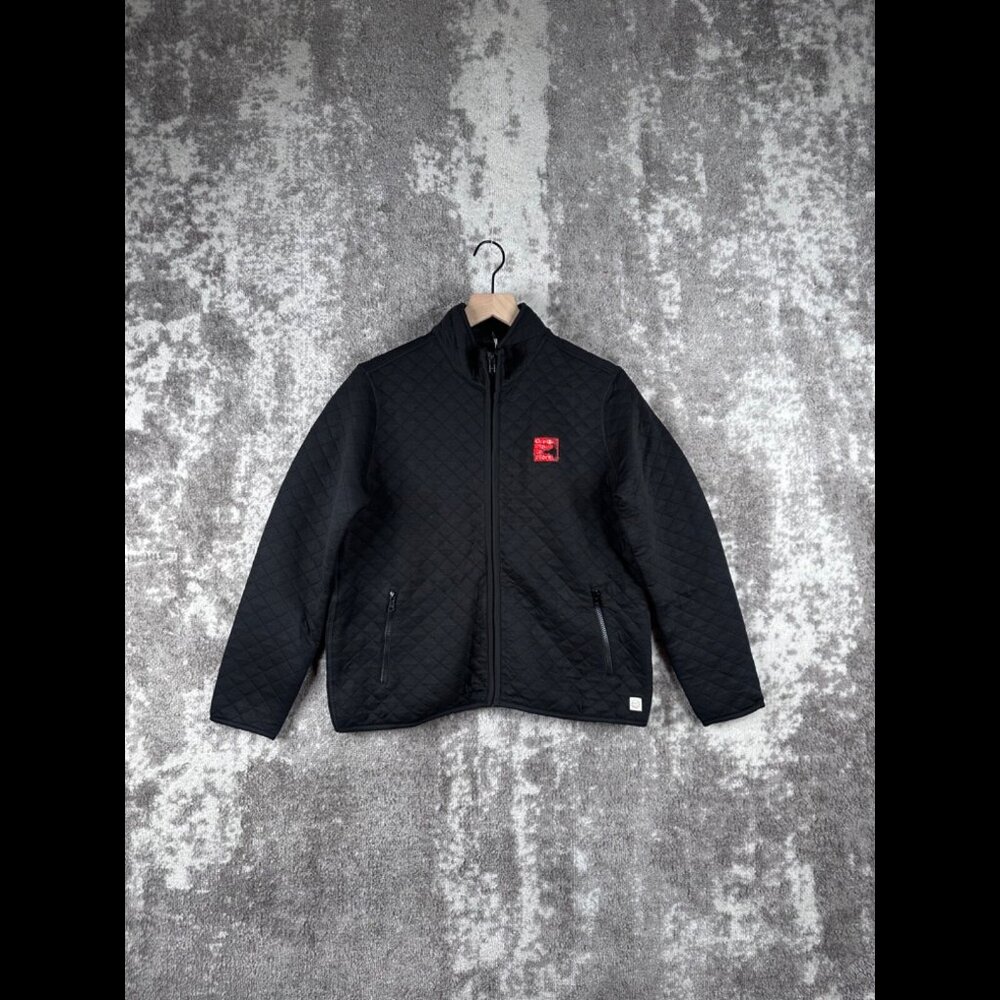 New Marine Layer Sweter Medium Womens Corbet Black Full Zip Quilted Jacket
